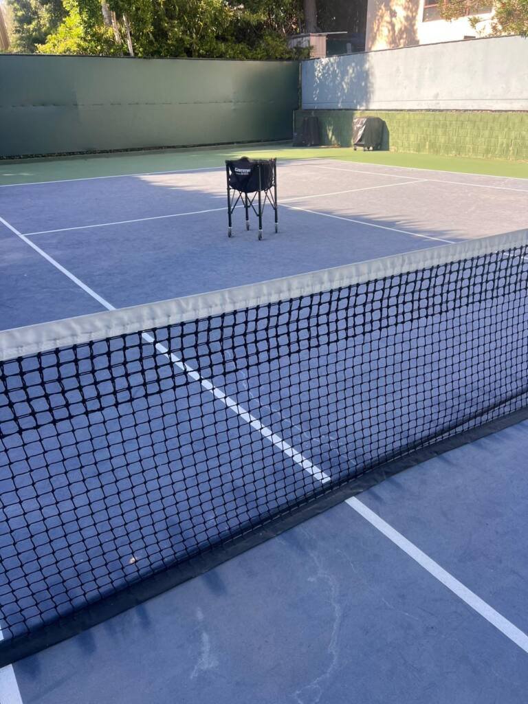 Midday view of Brentwood tennis court